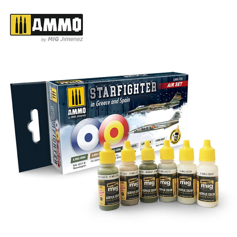 Ammo Mig Jimenez STARFIGHTER IN GREECE AND SPAIN Colors - AMIG7232 17mL x 6 jars