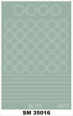 Montex 1/35 masks for painting tank wheels for M 10 AFV Club - SM35016 Montex 1/35 masks for painting tank wheels for M 10 AFV Club - SM35016