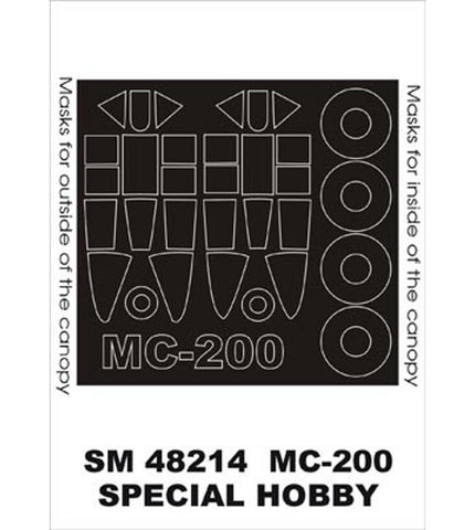 Montex 1/48 canopy masks for the Special Hobby MC200 kit - SM48214