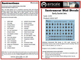 Airscale 1/32 Soviet Jet Cockpit instrument decals AS32SJET