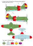 Wolfpack 1/32 decal Polikarpov I-16 Type 10 Pt 2 for ICM - WD32008