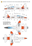 Wolfpack 1/48 decal T-38A Talon USAF 1960 ~ 80 Era - WD48003 for Wolfpack kits