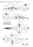 Wolfpack 1/48 decal T-38A Talon USAF 1960 ~ 80 Era - WD48003 for Wolfpack kits