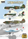 Wolfpack 1/48 decal P-40 Pt.2 Land-Lease Warhawk/Tomahawk in VVS - WD48016