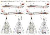 Wolfpack 1/72 decal F-14A Tomcat Pt.2 VF-1 Wolfpack 1970's for Academy - WD72010