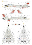 Wolfpack 1/72 decal F-14A Tomcat Pt.2 VF-1 Wolfpack 1970's for Academy - WD72010