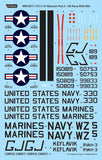 Wolfpack 1/72 decal C-47 Skytrain Pt3 US N/Marine R4D-6 & -7 for Airfix WD72011