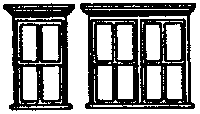 Grandt Line #8020 N Scale Windows - Victorian Set pkg(4) - plastic kit/parts