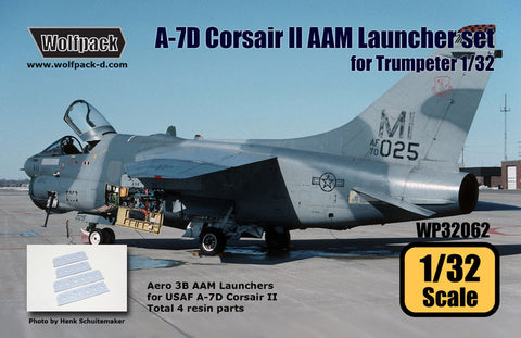 Wolfpack 1/32 scale resin A-7D Corsair AAM Launcher set Trumpeter WP32062
