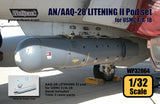 Wolfpack 1/32 scale AN/AAQ-28 LITENING II pod for Academy Hornet F/A-18 WP32064