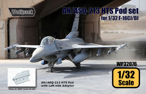 Wolfpack 1/32 AN/ASQ-213 HTS Pod set w/Left side Adaptor for F-16CJ/DJ - WP32076