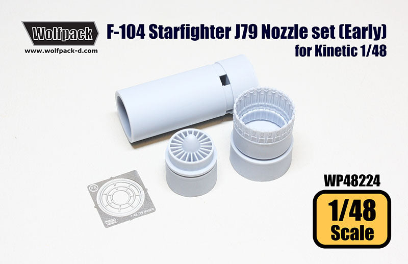 Wolfpack 1/48 scale F-104 Starfighter J79 Nozzle set Early for Kinetic WP48224 Wolfpack 1/48 scale F-104 Starfighter J79 Nozzle set Early for Kinetic WP48224
