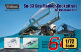 Wolfpack 1/72 scale resin Su-33 Sea Flanker Cockpit set for Hasegawa WP72043