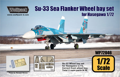 Wolfpack 1/72 scale resin Su-33 Sea Flanker Wheel bay set Hasegawa WP72046